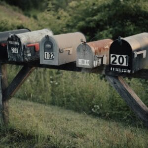 rusty mailboxes