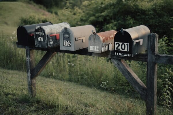 rusty mailboxes